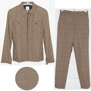 NWOT Anne Klein Vtg Virgin Wool Blend Plaid Suit